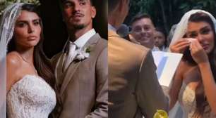 Gabriel Medina e Isabella Arantes anunciam gravidez do primeiro filho no altar; veja