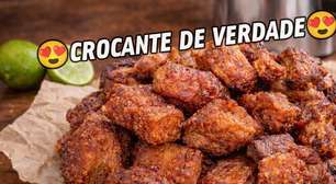 Torresmo na panela de pressão super crocante e sequinho, feito sem fazer nenhuma sujeira na cozinha