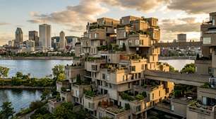 Com 365 caixas de concreto empilhadas, o Habitat 67 tentou colocar jardins e casas individuais dentro de um edifício coletivo