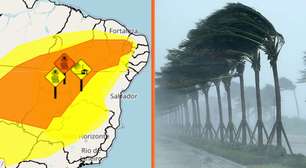 Inmet alerta para perigo de vendaval em 36 cidades de Pernambuco; veja quais