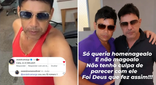 Zezé Di Camargo critica sósia nas redes sociais: "Cara, você é ridículo"