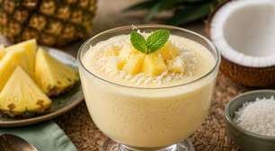 Mousse de abacaxi com coco: sobremesa saudável, refrescante e fácil de fazer