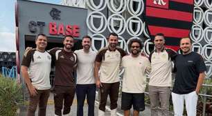 Marcelo, ex-Fluminense, visita CT do Flamengo