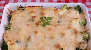 Batata com brócolis gratinado ao molho de mostarda fácil e rápido, para uma refeição espetacular