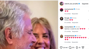 Roberto de Carvalho publica fotos com Lilibeth Monteiro e ganha apoio: 'Casal do ano'