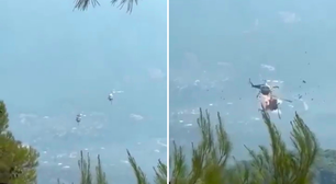 Colisão entre helicópteros durante combate a incêndio na Grécia deixa dois mortos
