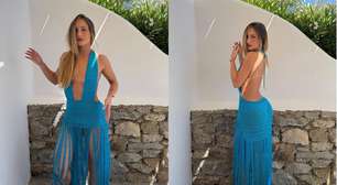 Bruna Griphao exibe look de R$ 2.390 em viagem à Grécia