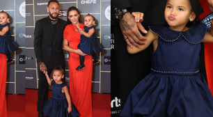 Neymar usa relógio de R$ 2 milhões; Bruna Biancardi aposta em vestido vermelho com recortes e filhas roubam a cena em leilão beneficente; veja fotos!