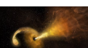O flagrante inédito de um buraco negro gigante engolindo uma estrela no espaço