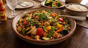 Frango xadrez com legumes