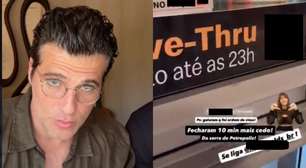 Bruno Gagliasso expõe fast food que fechou 10 minutos antes do horário e é detonado: 'Nunca foi pobre'
