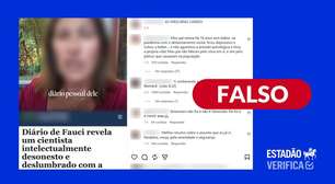 É falso que diário de Anthony Fauci tenha confissões sobre origem do coronavírus em laboratório