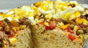 Torta de sardinha feita no liquidificador de um jeito prático e rápido, bem recheada e saborosa