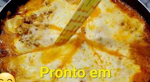 Lasanha de frigideira super cremosa e saborosa, para garantir uma refeição rápida e prática