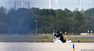 Chute de funcionário impede ação de drone com explosivos em aeroporto na Alemanha