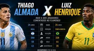 Flamengo: Thiago Almada x Luiz Henrique; veja o raio X dos jogadores