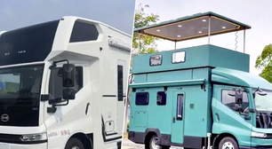 A BYD não fabrica trailers de acampamento, mas nova tendência na China levou a empresa a transformar seus caminhões em campers de luxo
