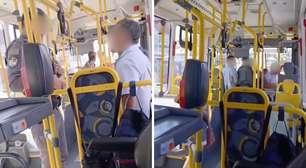Policial militar retira motorista de ônibus à força durante abordagem em SP