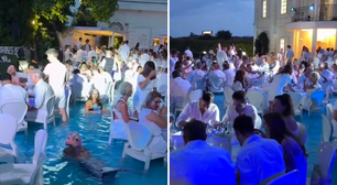 Jantar com sereias dentro de piscina na Itália viraliza entre brasileiros: "ricos são bregas"