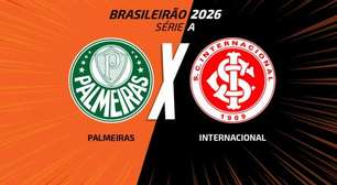 Palmeiras x Internacional, AO VIVO, com a Voz do Esporte, às 14h30