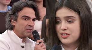 Filha queer de Tadeu Schmidt chora na Globo durante declaração para o pai: 'Vozes das nossas cabeças'