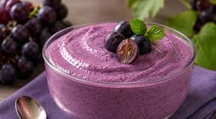 Mousse de uva fit: uma sobremesa cremosa, leve e fácil de fazer