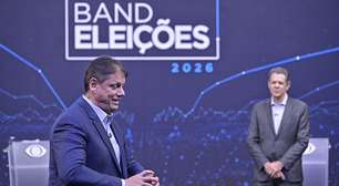 Tarcísio diz em debate para Haddad 'esquecer Bolsonaro' e se declara ao ex-presidente: 'Gratidão'
