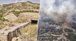Em Los Monegros, suspeitava-se que os vestígios da Guerra Civil fossem muito mais profundos do que o que estava visível; um incêndio provou que eles tinham razão