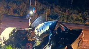 Pai e filha morrem em grave acidente entre caminhão e carro na BR-386