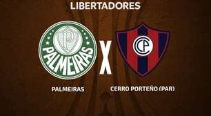 Palmeiras x Cerro Porteño-PAR: onde assistir, escalações e arbitragem