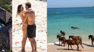 O hotel de luxo na Indonésia onde Alessandra Ambrósio ficou noiva: coração de pétalas, cavalos no mar e diárias de até R$ 80 mil