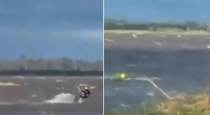 Atleta de kitesurf morre após acidente em manobra e namorada grava últimos momentos