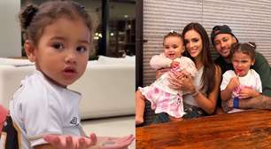 Filha de Bruna Biancardi e Neymar entra em desespero ao comer cebola roxa crua: 'Nossa'