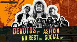 Asfixia Social, Devotos e No Rest anunciam turnê conjunta pelo Sul e Sudeste