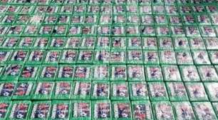 Polícia apreende 469kg de cocaína com rosto de Haaland; entenda