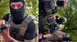 Agente do ICE aponta arma para mulher durante abordagem nos EUA