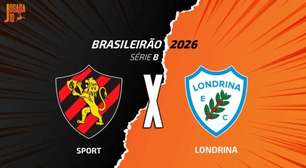 Sport x Londrina, AO VIVO, com a Voz do Esporte, às 19h