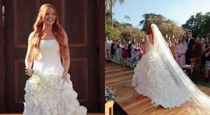 6 meses para ficar pronto e sem última prova: feito à mão, vestido de noiva de Viih Tube que emocionou Eliezer em casamento tem saia 'de cair o queixo', segundo estilista
