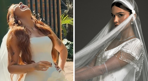 Vestidos de noiva de Viih Tube e de Theresa Fonseca: pétalas, corpete, Givenchy, homenagem a Audrey Hepburn e mais detalhes dos looks
