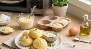 Pão de queijo de micro-ondas: receita rápida e saudável para o dia a dia