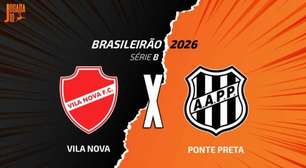 Vila Nova x Ponte Preta: onde assistir, escalações e arbitragem