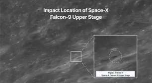 Nasa divulga imagens de cratera deixada pelo impacto de um foguete da SpaceX na Lua