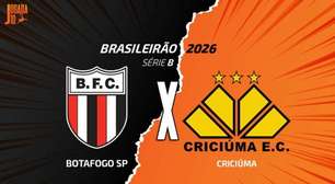 Botafogo-SP x Criciúma: onde assistir, escalações e arbitragem