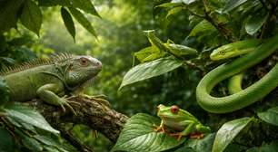 Verde além das plantas: animais que impressionam pela coloração