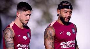 Diniz observa Depay no treino e define substituto de Allan no Corinthians