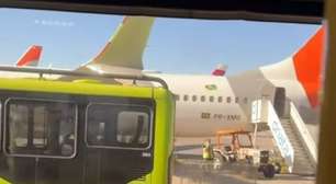 Ônibus atinge asa de Boeing 737 durante embarque no Aeroporto de Guarulhos