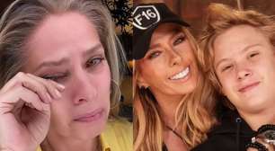 Adriane Galisteu fica aos prantos ao se despedir do filho de 15 anos: 'Saudade'