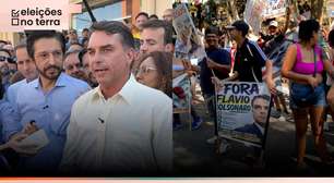 Flávio Bolsonaro ergue picanha, vê protestos e diz que Dark Horse é 'página virada' em 1ª agenda em SP