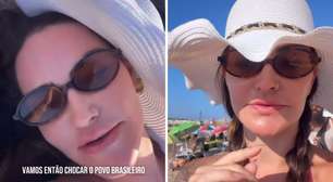 Laura Keller faz topless novamente na França e provoca seguidores: 'Vamos chocar o povo brasileiro'