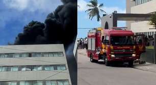 Vídeos mostram incêndio em cobertura de hotel de luxo em Maceió